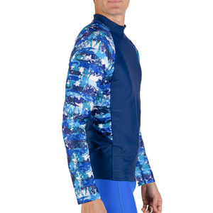 Mangas largas para hombre con ropa de compresión de secado rápido Impreso Gimnasio Estilo deportivo Proveedor de material de tela Rash Guard - Product Image 4