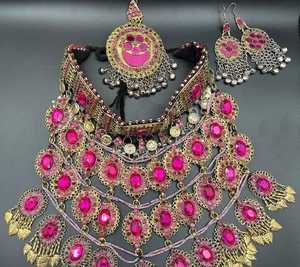 Low MOQ Latest Fashionable <b>Turquoise</b> Engagement Wedding Jewelry Sets 100% High Quality Silver Plated Alloy Necklace Earring Sets - Product Image 4