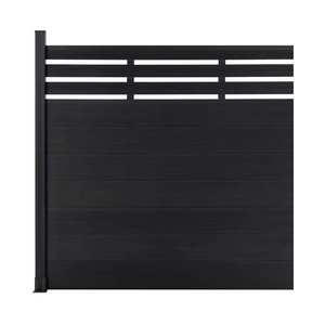 ทนทาน 5. 8 ฟุต เอช เอ็กซ์ 5 9 ฟุต แผงรั้วคอมโพสิตกันน้ำ W Black WPC - Product Image 1