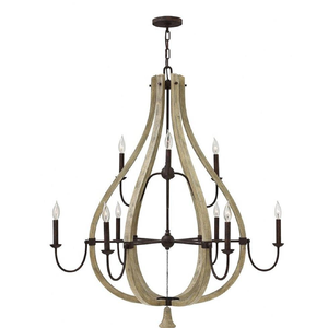 Lustre design contemporain en verre métal bois lustre classique minimaliste rustique bougie lustre salle à manger en gros - Product Image 3