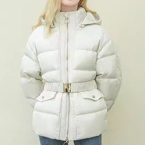 Abrigo Largo de Invierno 2025 para Mujer, Relleno de Lana Ecológica, Grueso, de Lana No Tejida, con Decoración de Logotipo - Product Image 4