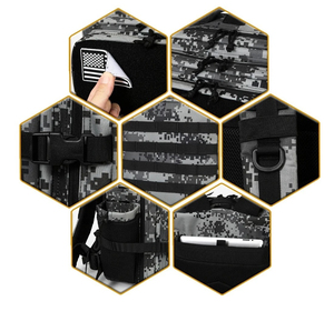 กระเป๋าเป้สะพายหลังยุทธวิธีกลางแจ้งที่มีตัวเลือกการสร้างแบรนด์ส่วนบุคคลโครงสร้างหนักและสายรัดตามหลักสรีรศาสตร์ที่สะดวกสบาย - Product Image 6