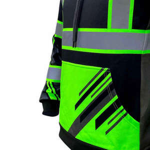 Chaqueta de Invierno de Seguridad Reflectante de Alta Visibilidad, de Poliéster de Primera Calidad, con Capucha Oculta, Acolchada e Impermeable - Product Image 6