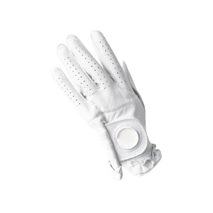 Gant de golf blanc personnalisé en cuir véritable, à doigts entiers, antidérapant, avec poignées, extensible, compatible écran tactile, léger, pour main gauche, unisexe, pour l'extérieur - Product Image 2