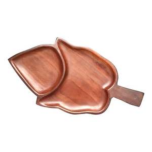 ถาดเสิร์ฟเครื่องครัวไม้ขัดเงาเข้มทำด้วยมืออย่างสวยงามของตกแต่งบ้าน - Product Image 5