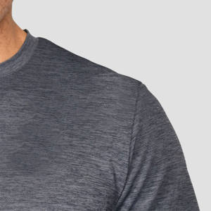 Camiseta duradera para correr de secado rápido para hombre, ropa deportiva informal para correr, ejercicio, manga corta, patrón sólido, tela de punto - Product Image 4