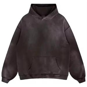 Sudaderas con Capucha y Cuello Redondo para Hombre al por Mayor, Lavado Ácido, Tela de Felpa Antiarrugas, Logotipo Bordado, Uso en Exteriores - Product Image 2