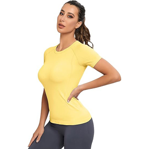 Camiseta de mujer, holgada, de manga corta, de algodón, informal, lisa, transpirable, ligera, estilo urbano, para festivales. - Product Image 2