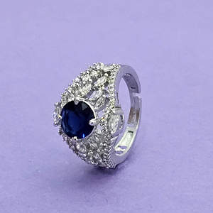แหวนเพชร CZ แฟชั่นดีไซน์สุดหรูพร้อมชุบโรเดียม - Product Image 2