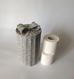 <b>Rattan</b> toilet paper holder with lid Handmade <b>Storage</b> Box Eco-Friendly Natural Home and Home Decor Wholesale from Vietnam - Product Image 3