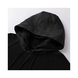 Sweat-shirt à capuche surdimensionné en coton doublé de satin pour homme - Product Image 5