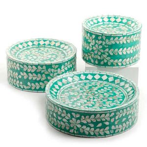 Ramadán diseño árabe madre de perla incrustaciones pastel postre soporte hecho a mano soporte decorativo para eventos y celebraciones Eid - Product Image 1