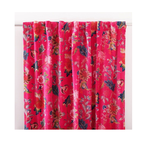 Meilleur prix Rideau de fenêtre en velours Imprimé géométrique noir Occultation totale Isolation thermique Utilisation à domicile ou au bureau Vente en gros Exportateur indien - Product Image 3