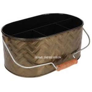Single Compartment Design Metal Caddy Tool Wholesale Exporter Galvanized Iron Metal Caddy for <b>Kitchen</b> <b>Utensil</b> <b>Holder</b> From India - Product Image 3