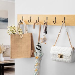 Grand crochet mural noir pour salle de bain, cuisine, chambre, rangement des serviettes et vêtements, vis et costumes supplémentaires pour sacs, manteaux et clés - Product Image 4