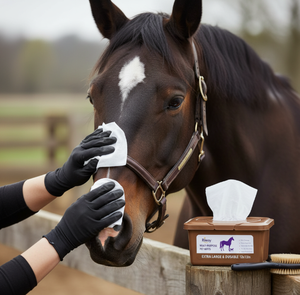 OEM ODM Factory Logo Free Wipes Extra Large Reusable 12x12 in for Dog Pet Horse Grooming Coat Care and All Purpose 30count - Product Image 1