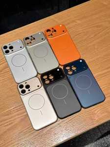 Custodia Originale di Lusso in Silicone Magnetico Imitazione per iPhone 17 Pro Max Air 16 15 13 14 Plus, Colore Arancione - Product Image 3