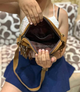 Bolso bandolera de piel de vaca, nuevo diseñador, elegante colección occidental de flecos, bandolera, bolsos redondos de hombro, monedero de uso para mujer - Product Image 6