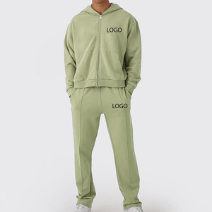 Survêtements surdimensionnés avec logo personnalisé, sweat-shirt en coton slim, ensemble de jogging pour homme, ensemble de survêtement - Product Image 5