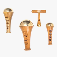 Rouleau de massage Kansa en bois et laiton, fait main, durable, écologique, moderne, de haute qualité, avec bienfaits ayurvédiques, vente en gros