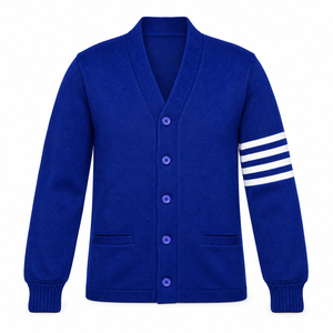 Sorority Custom <b>Men's</b> V Neck Knitted <b>Cardigan</b> Sweater Button Front Long Sleeve Regular Fit <b>with</b> <b>Pocket</b> for Autumn Private Label - Product Image 5