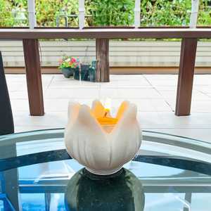 Decorative <b>Candle</b> Holder with <b>Marble</b> Base Candlestick for Room Tabletop Decor - Product Image 3