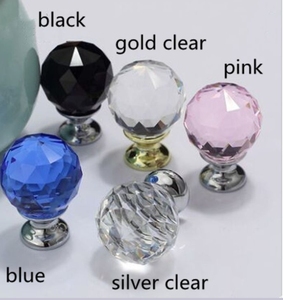 Perillas de cajón de cristal de alta calidad, perillas de cristal con base de latón de diferentes colores para construcciones de hoteles industriales y domésticos - Product Image 5