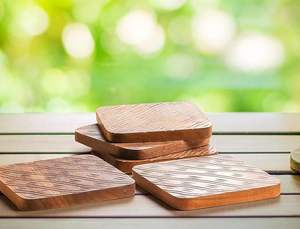 Posavasos de Madera Ecológicos de Estilo Bohemio, Hechos a Mano con Diseño Personalizado, Económicos para Pedidos al por Mayor a Precio de Mayoreo - Product Image 6