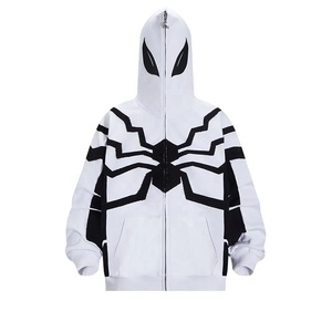 OEM Vente en gros Sweat à capuche zippé 100% coton Pull-over à capuche brodé à plat avec logo personnalisé avec poche pour hommes - Product Image 1