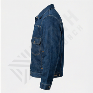 Chaqueta Vaquera de Invierno para Hombre de Alta Calidad, Hecha a Medida, con Cuello Alto, Logotipo Frontal, Reversible, Último Diseño, Ropa Exterior - Product Image 3