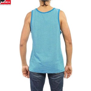 Camiseta sin mangas a rayas para hombre INDEX, cuello redondo, tejida, transpirable, de poliéster, informal, deportiva - Product Image 2