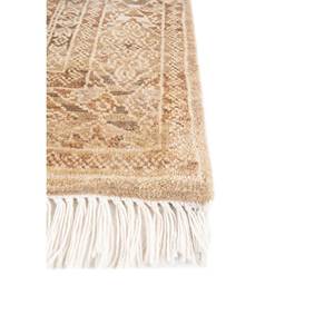 Viscaya Beige <b>Brown</b> Hand Knotted <b>Wool</b> Rug AKWL-3116 Geometric Pattern Living Carpet for Home Entryway Car Rectangle Puzzle Shape - Product Image 4