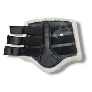 Protection équestre durable pour chevaux Doublure en fourrure douce Nouvelle conception croisée en cuir artificiel Meilleures bottes de brossage pour chevaux - Product Image 2