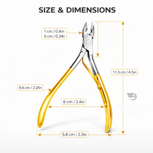 ที่ตัดหนังกำพร้าสแตนเลสแบบโค้งเคลือบทอง คุณภาพระดับมืออาชีพ พร้อมใบมีดแม่นยำ สำหรับทำเล็บมือและเล็บเท้า ป้องกันการลื่นไถล - Product Image 4
