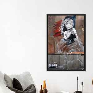 Decoración Moderna en Lienzo Abstracto - Impresión Artística Moderna en Lienzo para el Hogar, con Marco Negro - Product Image 1