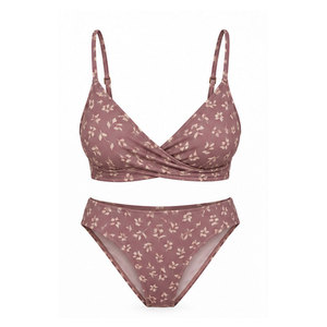 Wholesale Women Two Piece <b>Bikini</b> Set Fashion Swimwear <b>High</b> <b>Waist</b> Bottom Custom Pattern Stretch Fabric Resort Summer Beachwear - Product Image 1