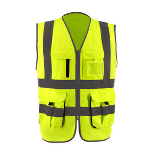 Chaleco de Seguridad Reflectante de Alta Visibilidad Clase 3, Transpirable, con Múltiples Bolsillos, Logotipo Personalizado, Talla Grande, Ropa Exterior Informal de Lona, Venta al por Mayor - Product Image 1