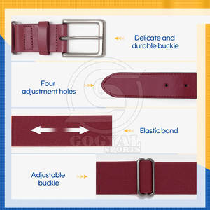 Ceinture de baseball en cuir imperméable de haute qualité avec logo personnalisé pour adulte - Product Image 2