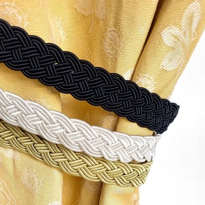 Cortina trenzada de macramé, lazo en la espalda, cuerda plana trenzada decorativa Vintage, cortina de cuerda texturizada retorcida, corbata - Product Image 1