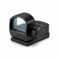 Mini viseur laser à point rouge en alliage d'aluminium noir, grossissement 1x, lentilles entièrement multicouches, étanche et antichoc