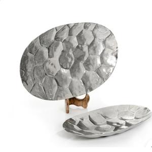 Bandeja de servicio de metal de diseño exclusivo con mango de aluminio para hoteles, restaurantes, hogar, cocina, otro uso para eventos, cocina, otro - Product Image 6