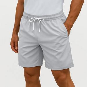 Short de course double couche pour homme Poches à fermeture éclair Motif solide Gym Fitness Vêtements d'entraînement Été Taille moyenne 2XL - Product Image 4