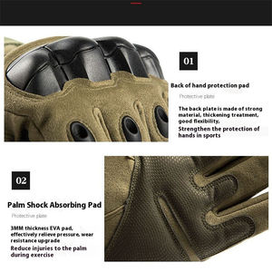 Gants respirants demi-doigts antidérapants de haute qualité pour hommes pour les entraînements d'été en plein air sans impact avec poignées - Product Image 2