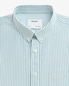 100% Premium Cotton Men's Casual Short-Sleeve Striped <b>Shirt</b> with <b>Button</b> Down Collar Autumn Fitted Style by Routine Vietnam - Product Image 5