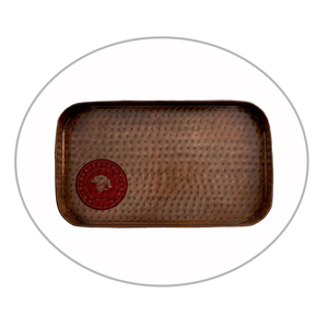 Large Hammered <b>Copper</b> Tray with <b>Handles</b> 18 Inch Rectangular, Handmade <b>Copper</b> Serving Platter for <b>Kitchen</b> Dining & Home Decor - Product Image 1