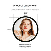 Écran LCD rond personnalisé en gros de 23,6 pouces, luminosité élevée de 1500 nits, résolution 1280x1280, écran TFT circulaire