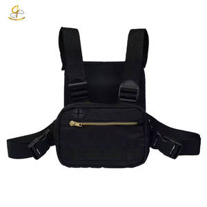 Custom Fitness Chest Rig Bags Poliéster Senderismo Deporte Chaleco con logotipo personalizado Transpirable Running Tactical Men's Chest Bag - Product Image 1