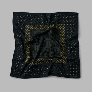 Bufanda cuadrada de moda de diseñador de verano de alta calidad de doble cara con logotipo personalizado Algodón orgánico y impresión digital de seda - Product Image 2