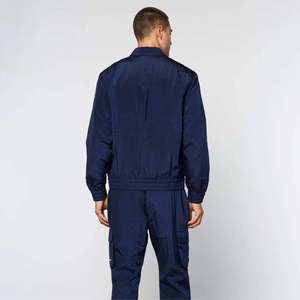 Overol Utilitario Azul Marino Personalizado con Cremallera Completa, Bolsillos en el Pecho, Manga Larga, Ropa de Trabajo Funcional - Product Image 5