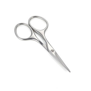 Tijeras compactas y de fácil agarre rectas afiladas de acero inoxidable para cejas, calidad de salón para dar forma a las cejas - Product Image 4